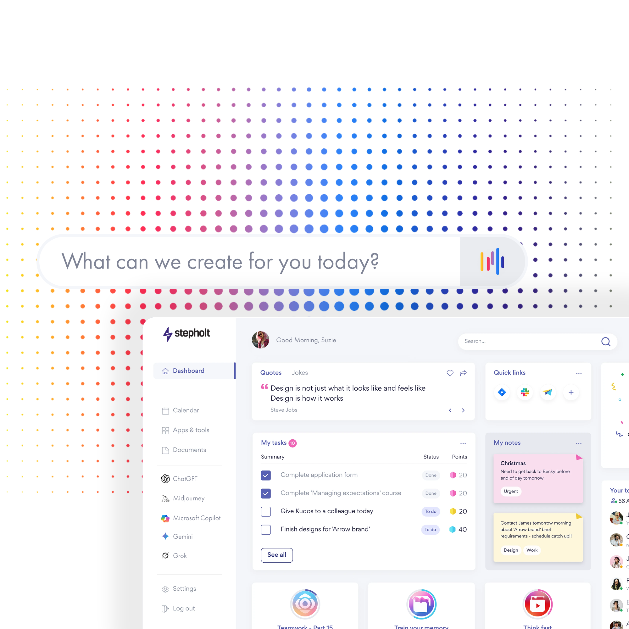 Stepholt Dashboard