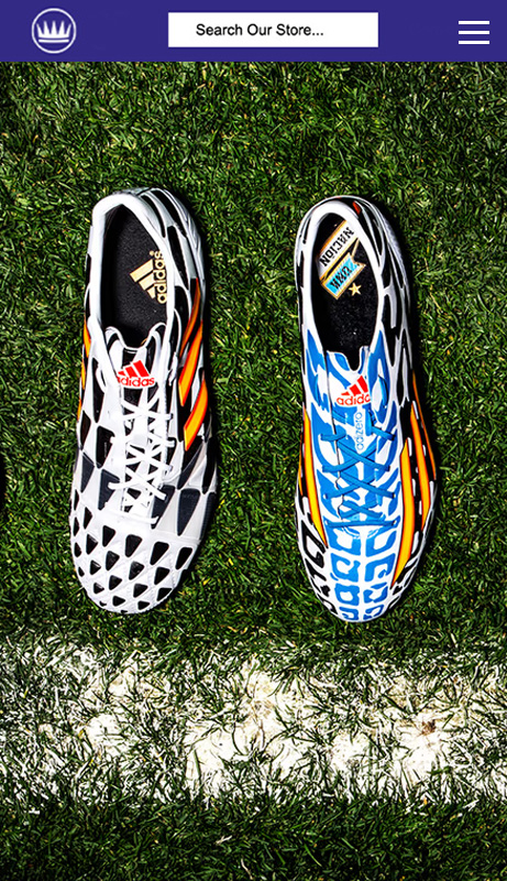 adidas Battle Pack World Cup Campaign mobile view