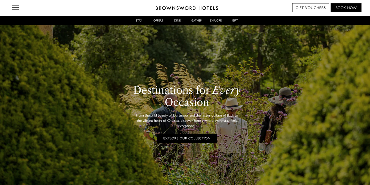 Andrew Brownsword Hotels desktop view