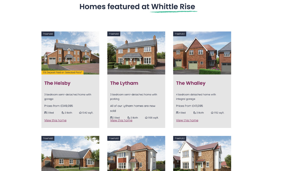 property and house-type pages