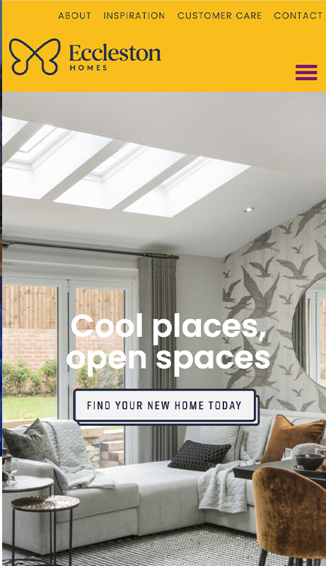 Eccleston Homes mobile view