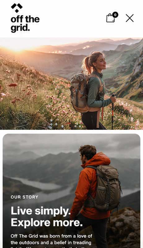 Off The Grid app view