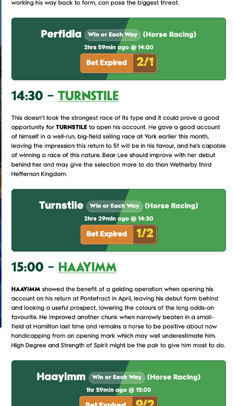 Paddy Power mobile view