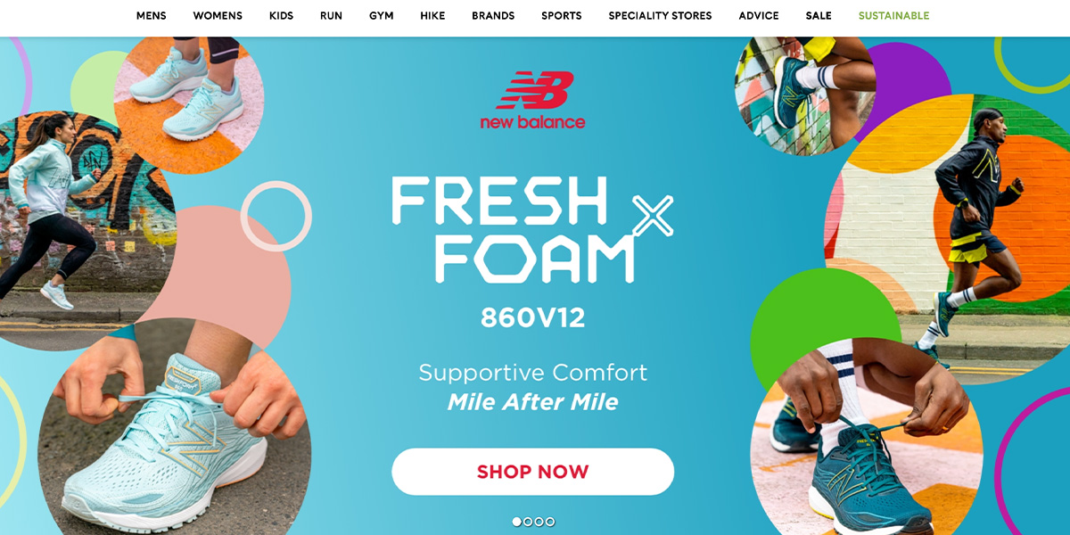 SportsShoes.com desktop view